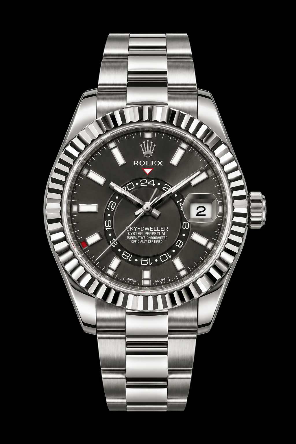 Rolex Sky-Dweller Gris Plata