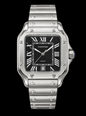 Cartier Plata/Negro Dial